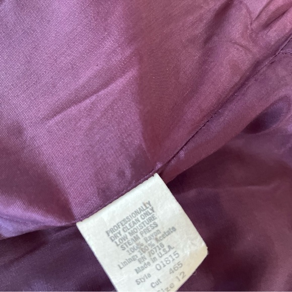 Vintage david N. navy patterned blazer size 12 - Picture 6 of 7